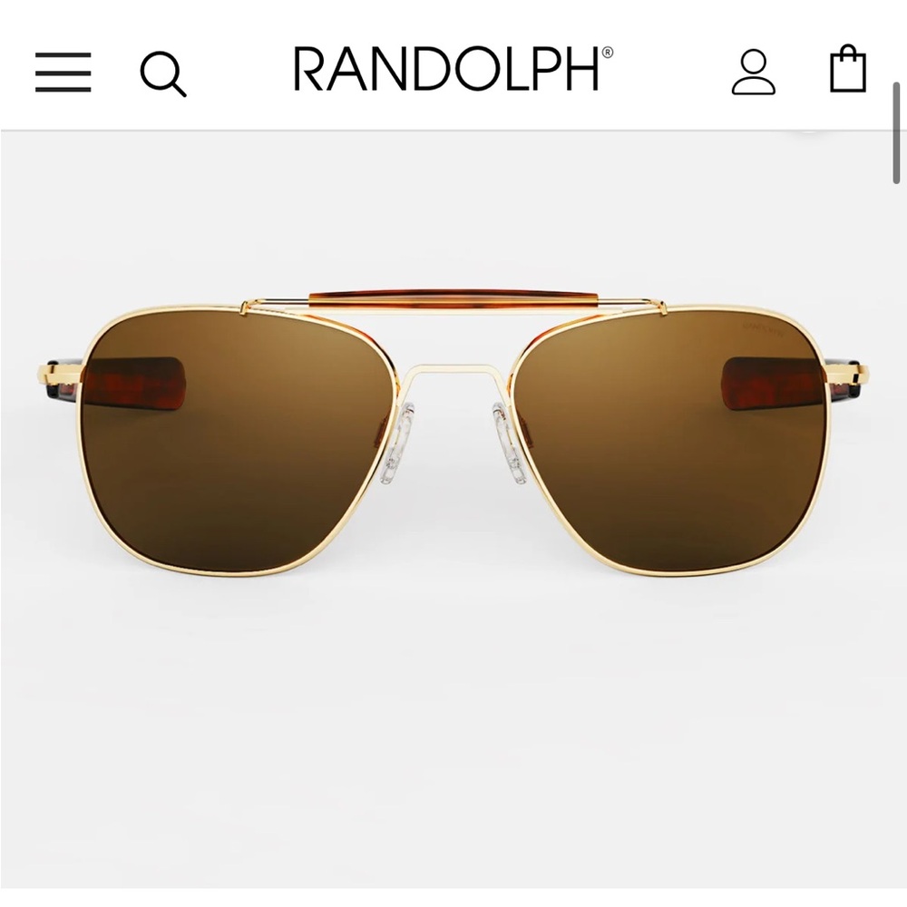 Randolph men’s AVIATOR II - 23K GOLD & AMERICAN TAN polarized lens